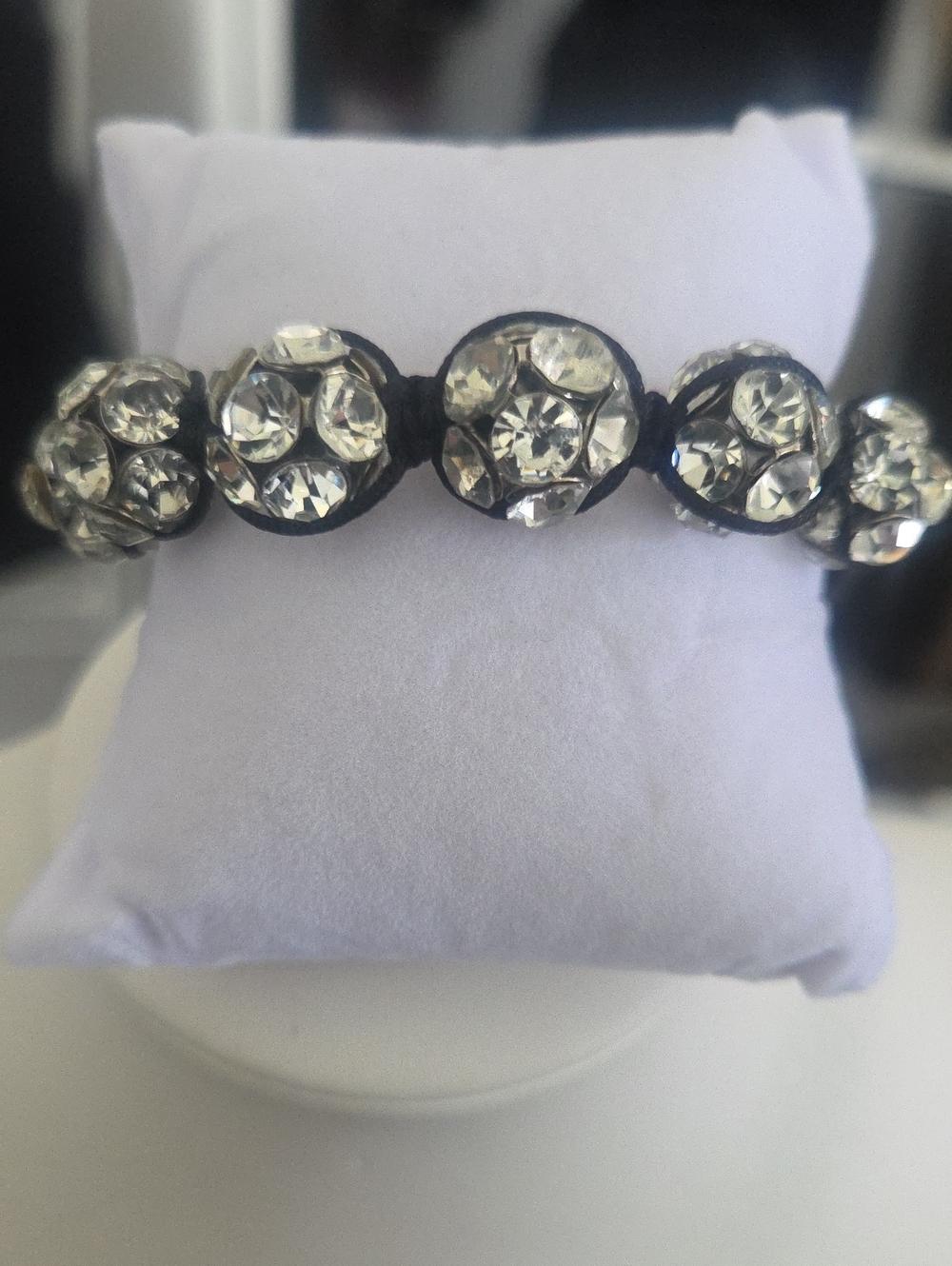 Paparazzi Rhinestone And Silver Pull String Bracelet NWT